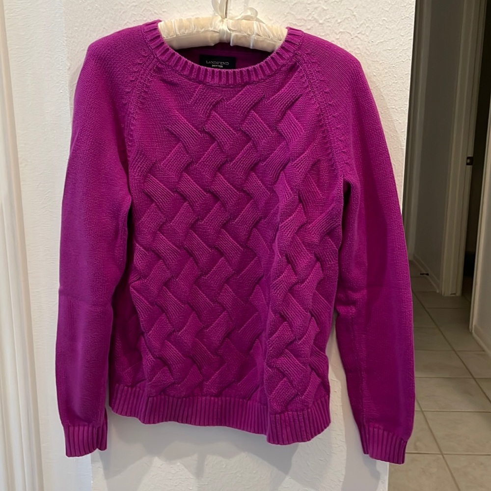 Fuchsia patterned sweater